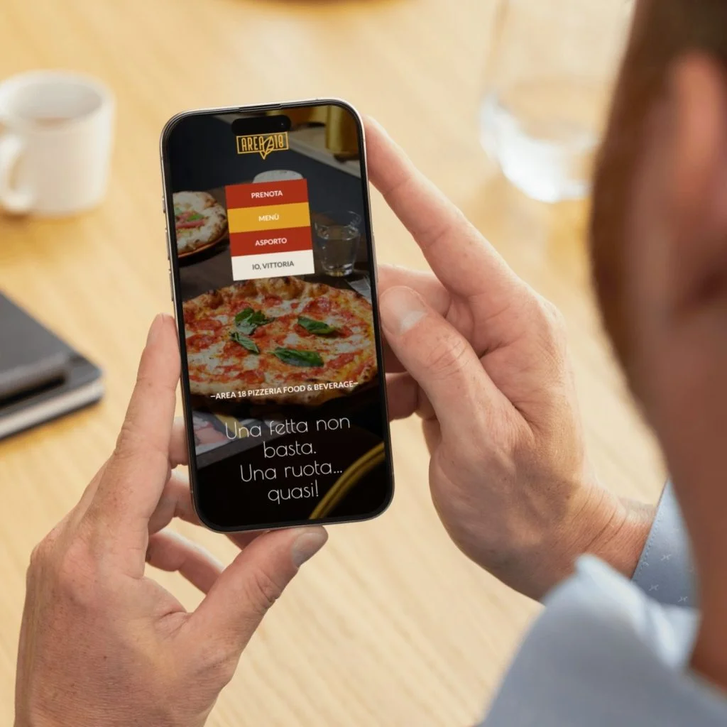 Progetto Area18 Pizzeria: identità e sito web