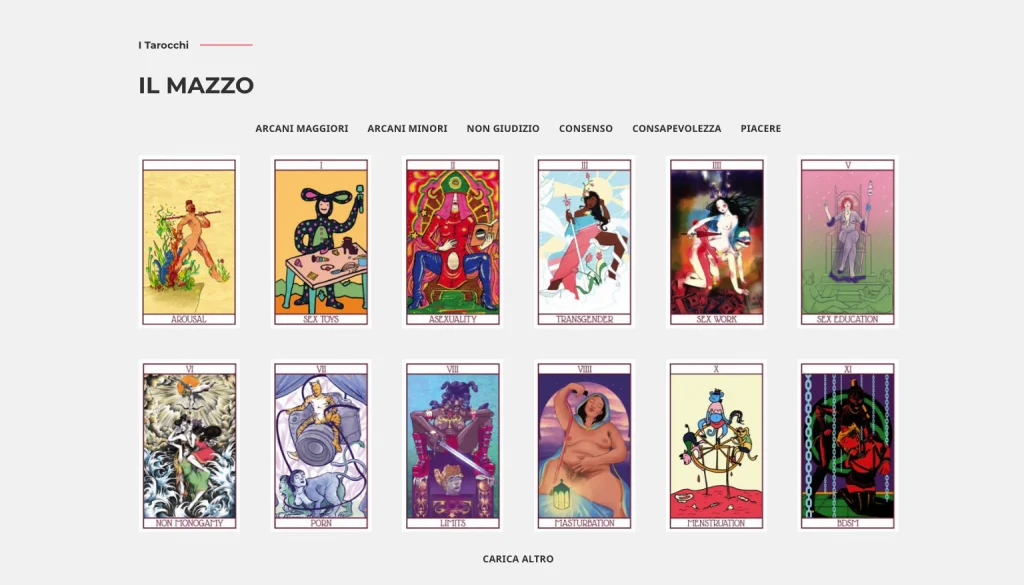 Dettaglio visivo del progetto Sex Positive Tarot